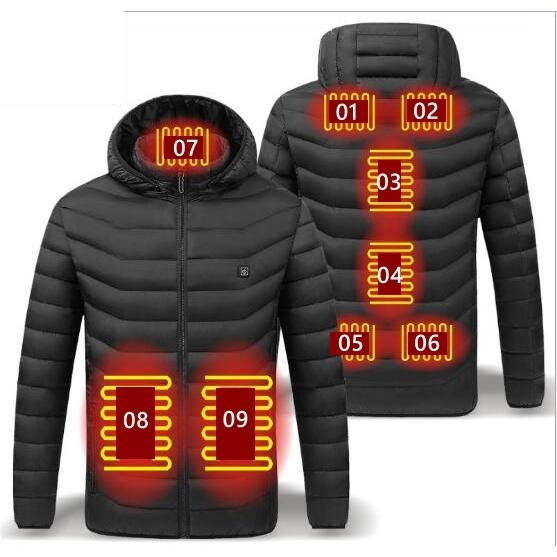 電熱ジャケット ヒーターコード 中綿 ジャケット ヒータージャケット メンズ 極暖 速暖 登山 男女兼用 洗える アウトドアウエア バッテリー給電 防寒ベスト 通勤｜p-and-xi｜12
