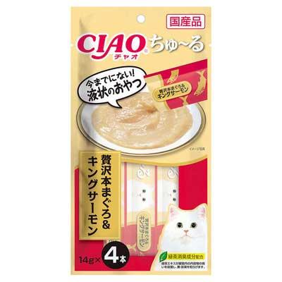 猫用いなばちゅーるSC-100CIAO贅沢本まぐろ＆キングサーモン14g×4本