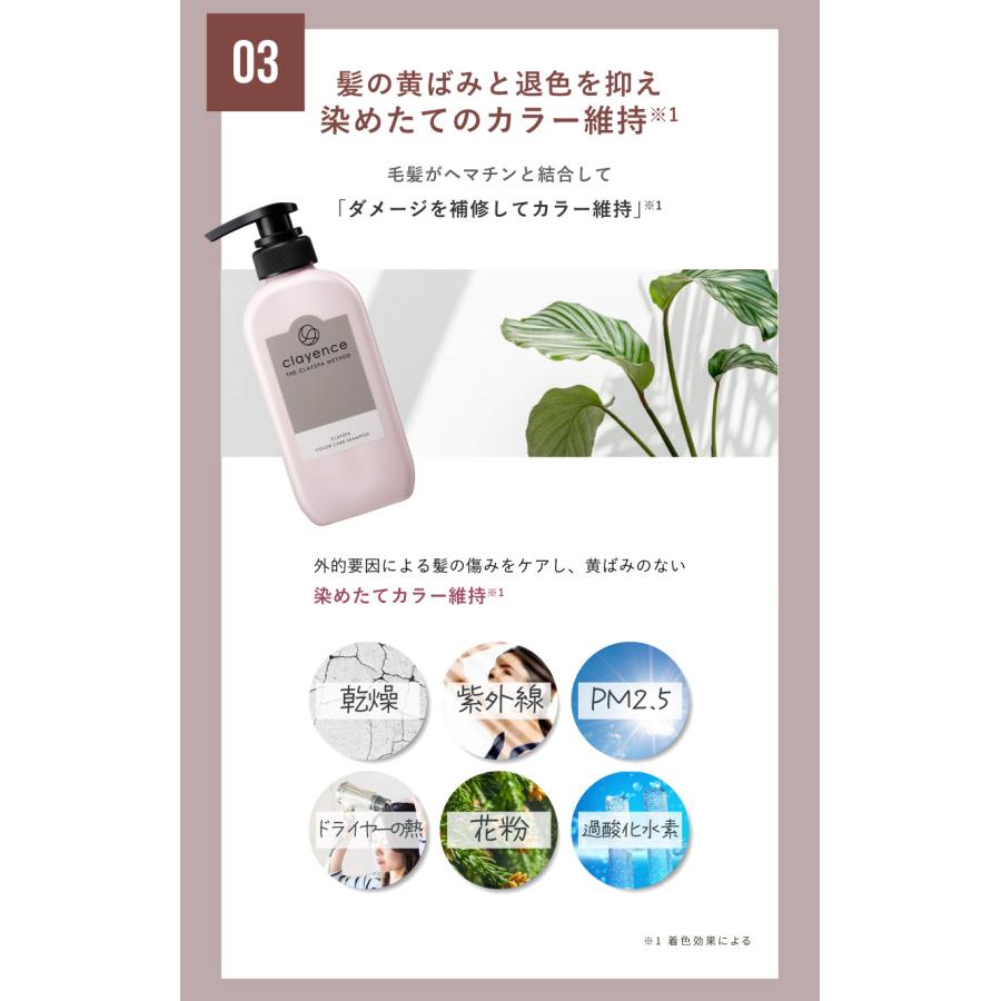 クレイスパ カラーケアシャンプー&amp;トリートメントセット clayence（クレイエンス） 【髪の美しさを育む】 クレイスパ カラー