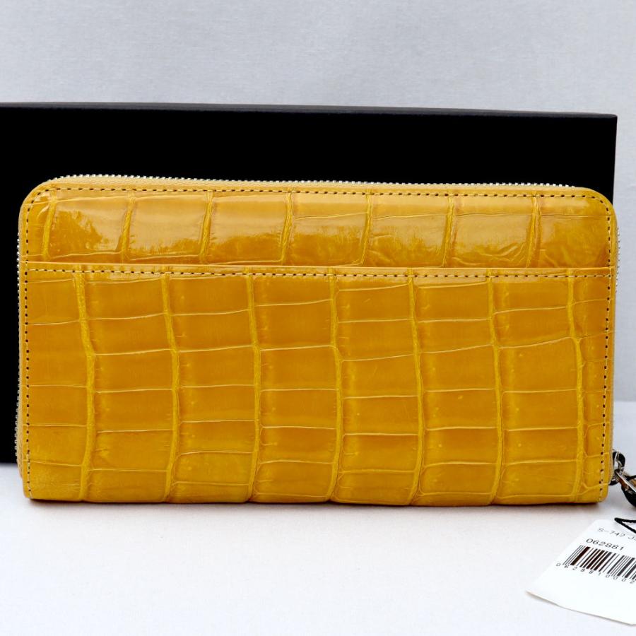 クロコ財布 クロコダイル 財布 クロコ 長財布 ヘンローン社 マスタード 