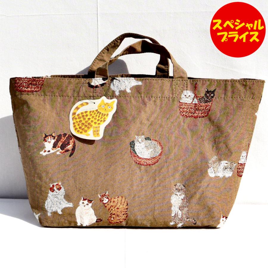 m.m 松尾ミユキ Matsuo Miyuki トートバッグ Boat and Tote Cats BR 