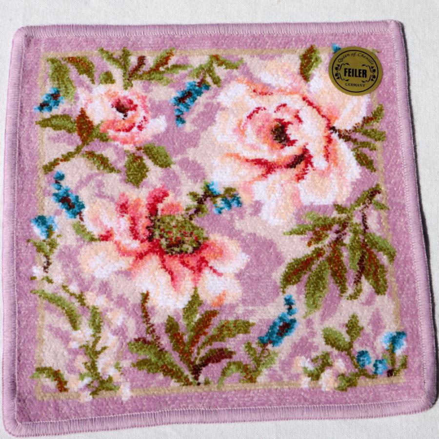 feiler フェイラー ハンカチ コーラルチャームプティ 25cm×25cm ペール 