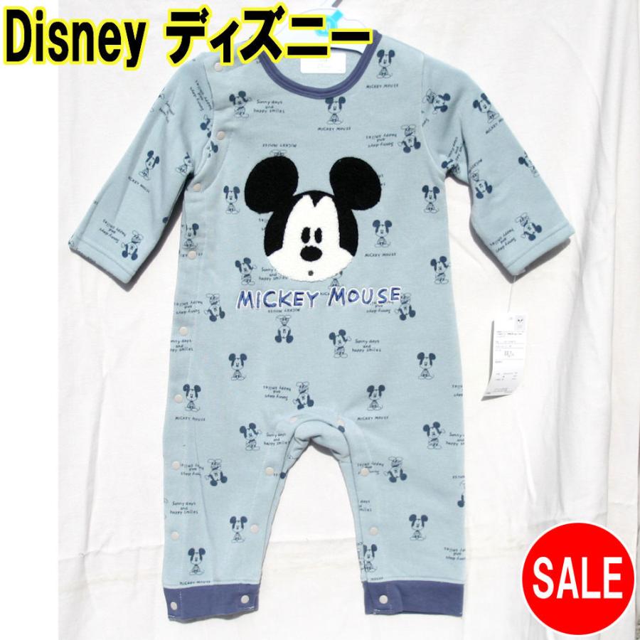 ディズニー ベビー サイズ 80 もこもこ ロンパース ミッキー ブルー プチアーク 通販 Yahoo ショッピング