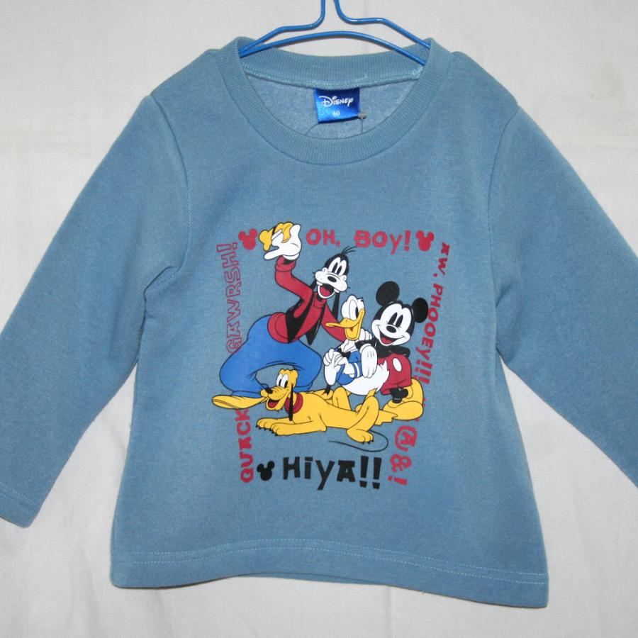 Disney ディズニー ディズニー 子供服 トレーナー グーフィー ドナルド ミッキー プルート サックス サイズ 80 90 プチアーク 通販 Yahoo ショッピング