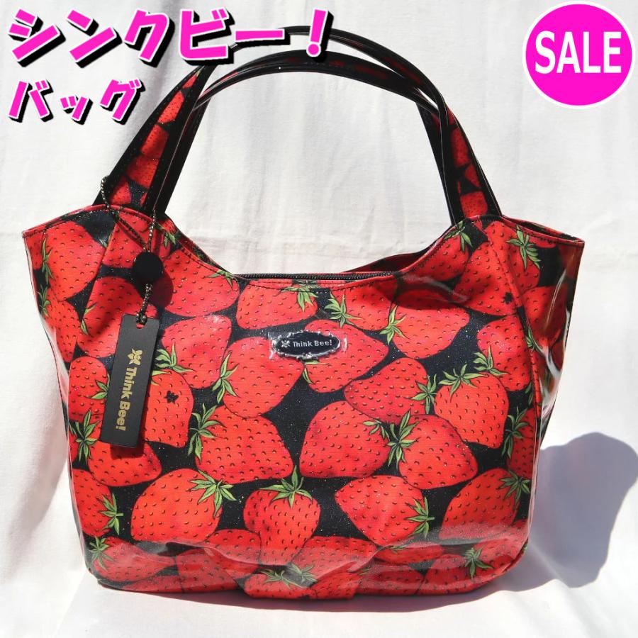 シンクビー トートバッグ いちご柄