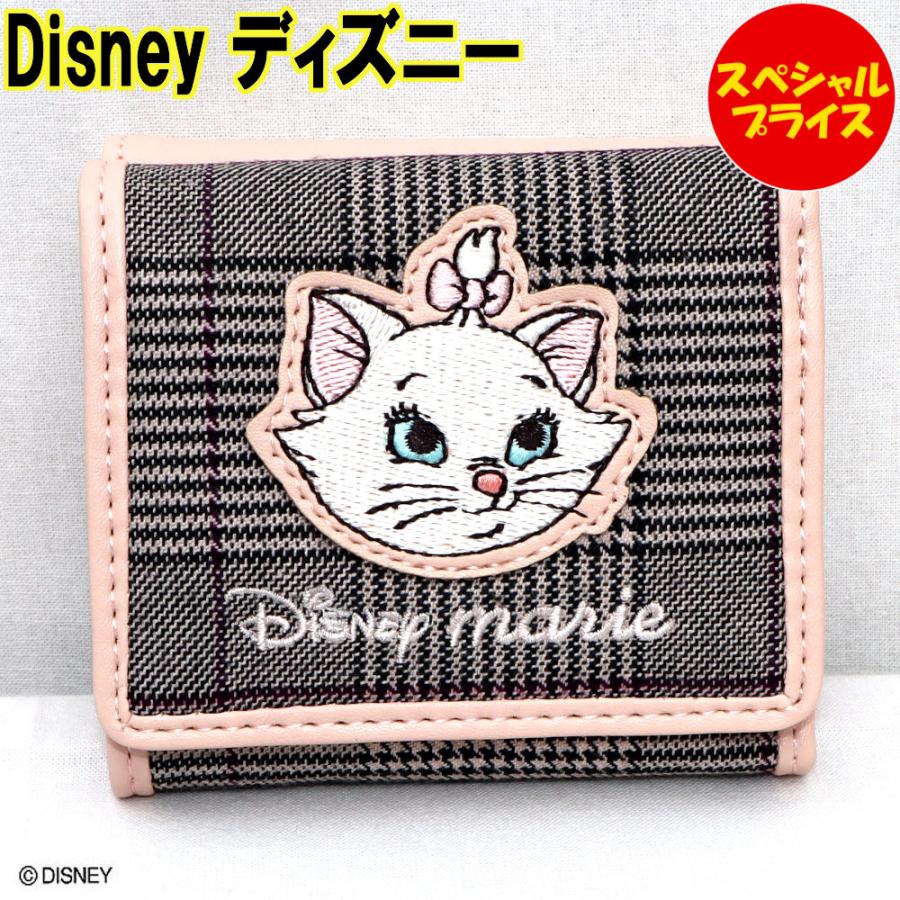 ACCOMMODE 　ディズニー　財布　三つ折り財布　チェック柄　マリー　アコモデ D-ST1594PI　おしゃれキャット DISNEY  COLLECTION　ミニウォレット : d-st1594pi : プチアーク - 通販 - Yahoo!ショッピング