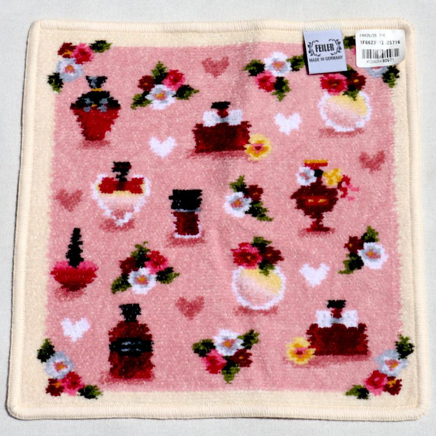 フェイラー ハンカチ フレグランスローズ  25cm×25cm ペールピンク 黄 フェイラージャパン FRAGRANCE ROSE | feiler | 01