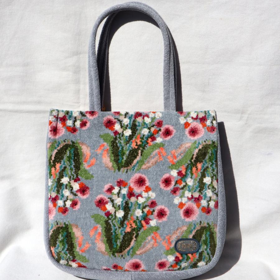 新品【FEILER】フェイラーポンポネットローズトートバッグ花柄刺繍