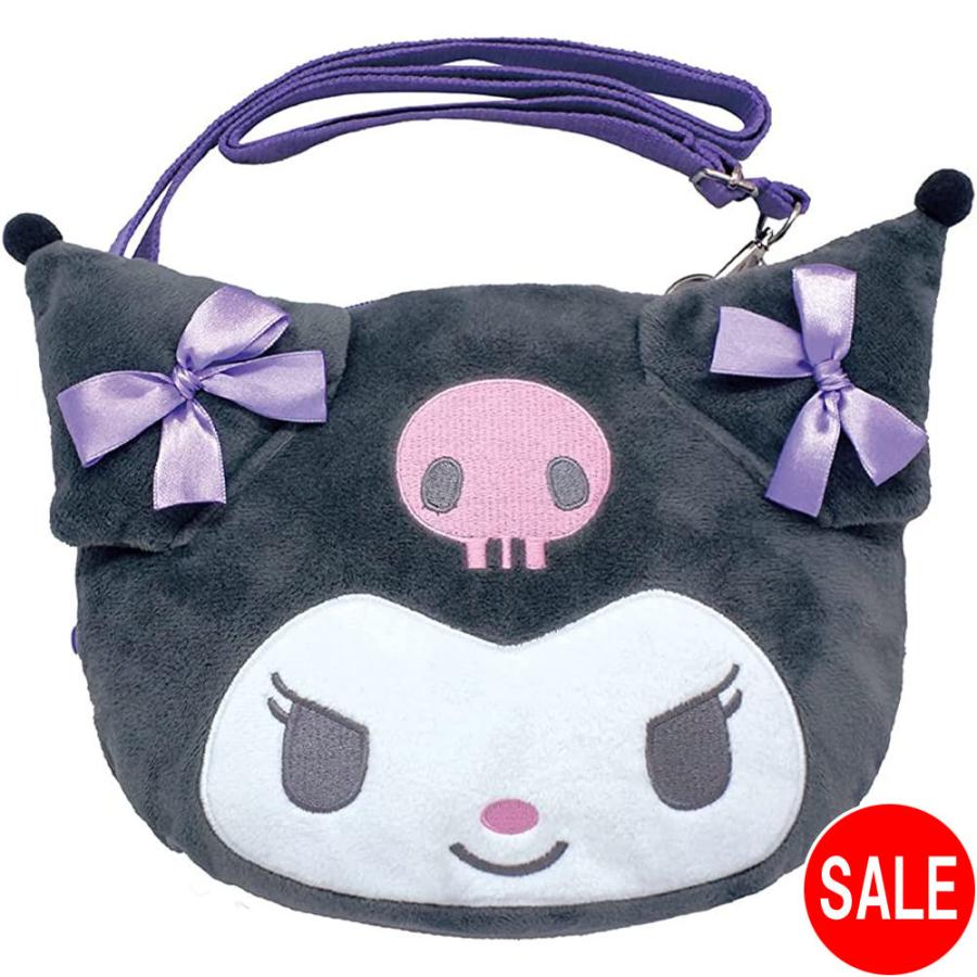 クロミ KUROMI サンリオ フェイスポシェット スマホポーチ 斜め掛け 