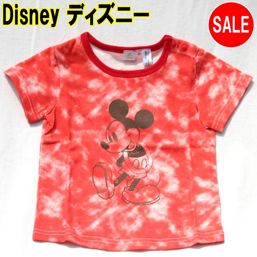 ディズニー 子供服 ｔシャツ ミッキー 染め風 レッド サイズ 80 90 95 Disney ディズニー T Some Mkr プチアーク 通販 Yahoo ショッピング