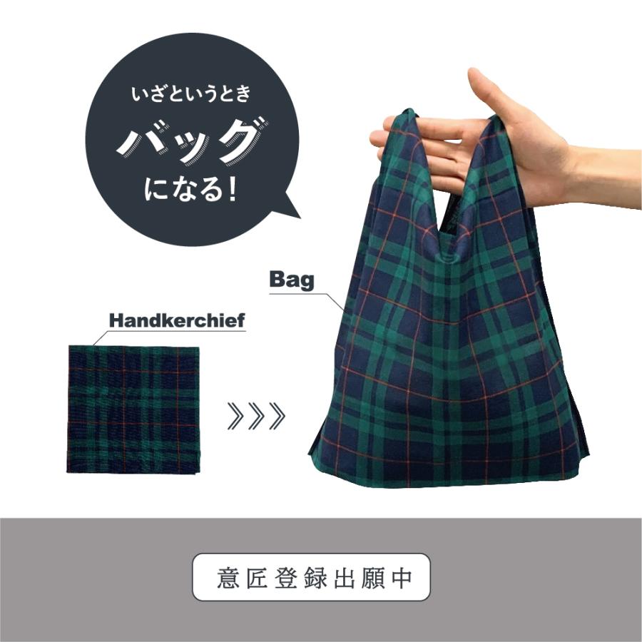 ハンカチ エコバッグ 2way ハンカチエコバッグ HorB エイチオアビー 日本製 メール便 レジ袋　買い物袋 マチ広 コンビニ 弁当バッグ | ブランド登録なし | 14
