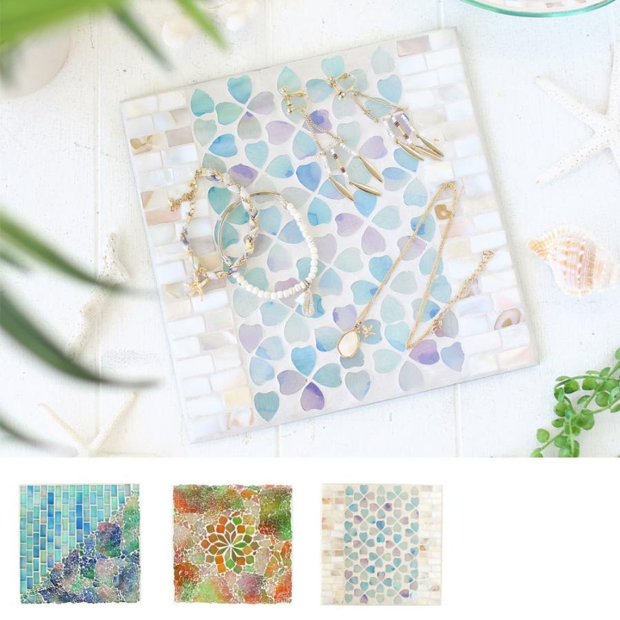 海外並行輸入正規品 モザイク スクエア コースター キラキラ ガラス おしゃれ かわいい 小物置きに インテリアに グラス置きに 夏向 Bemaxarena Me