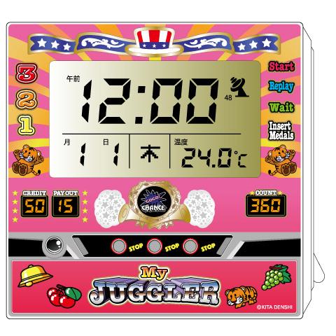 ジャグラー 電波クロック3 マイジャグラー / 置き時計 温度計