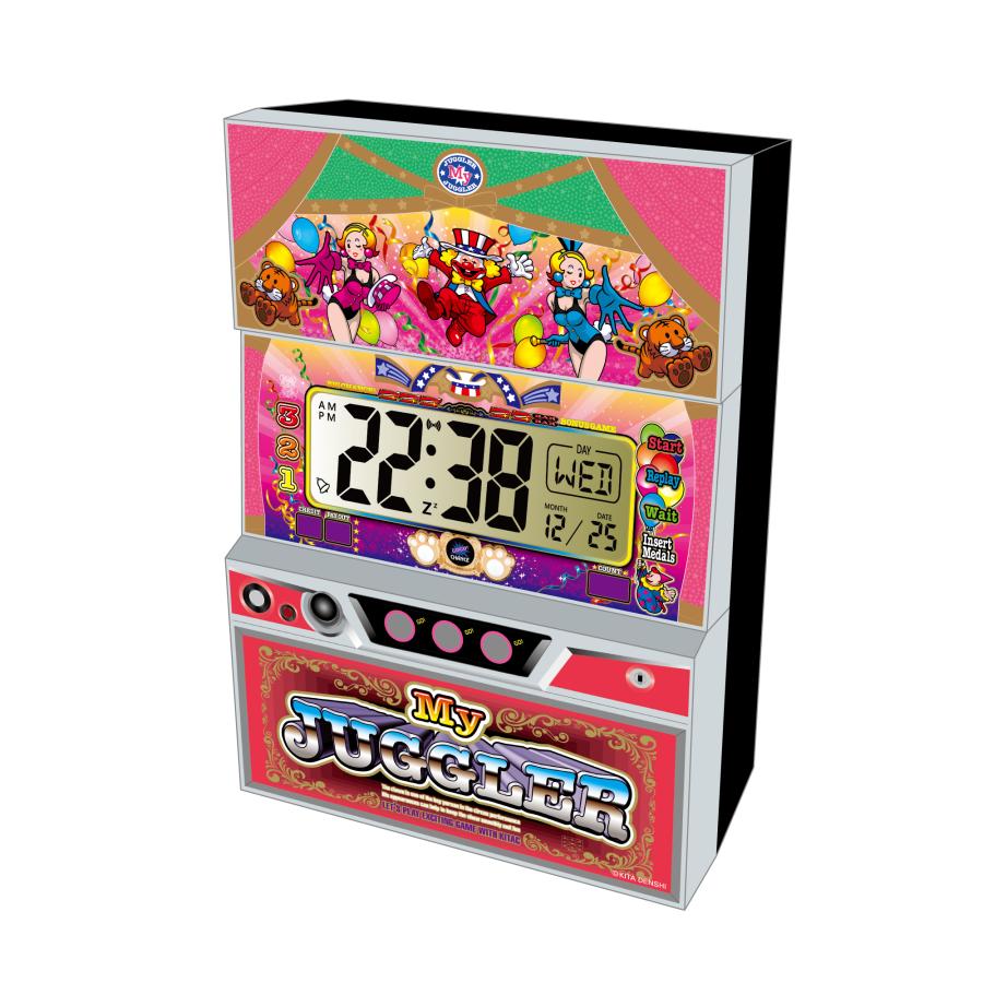 ジャグラー スロットクロック 置き時計 カレンダー アラーム時報 ジャグラー スロットクロック 置き時計 カレンダー アラーム時報