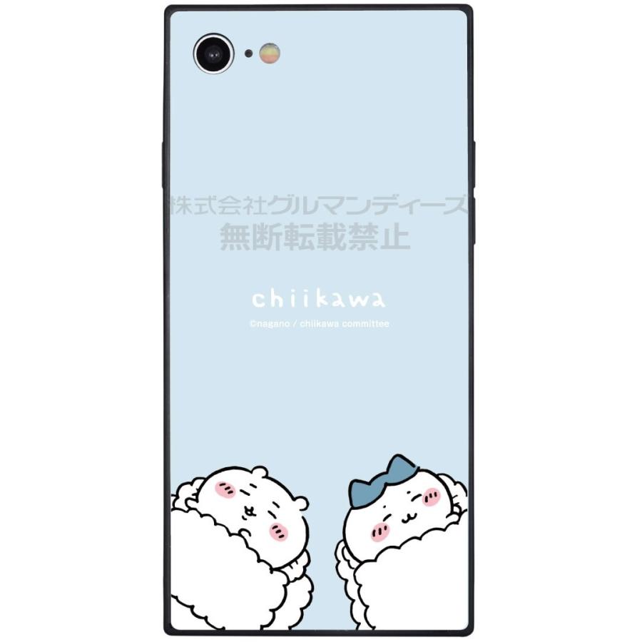 ちいかわ iPhone SE3/SE2/8/7 ケース スクエアガラスケース ハチワレ うさぎ キャラクター グッズ｜p-entamestore｜02