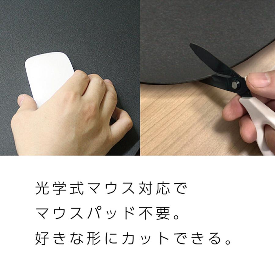 日本製 レザー調 デスクマット 光学式マウス対応 600×900mm 1.5mm