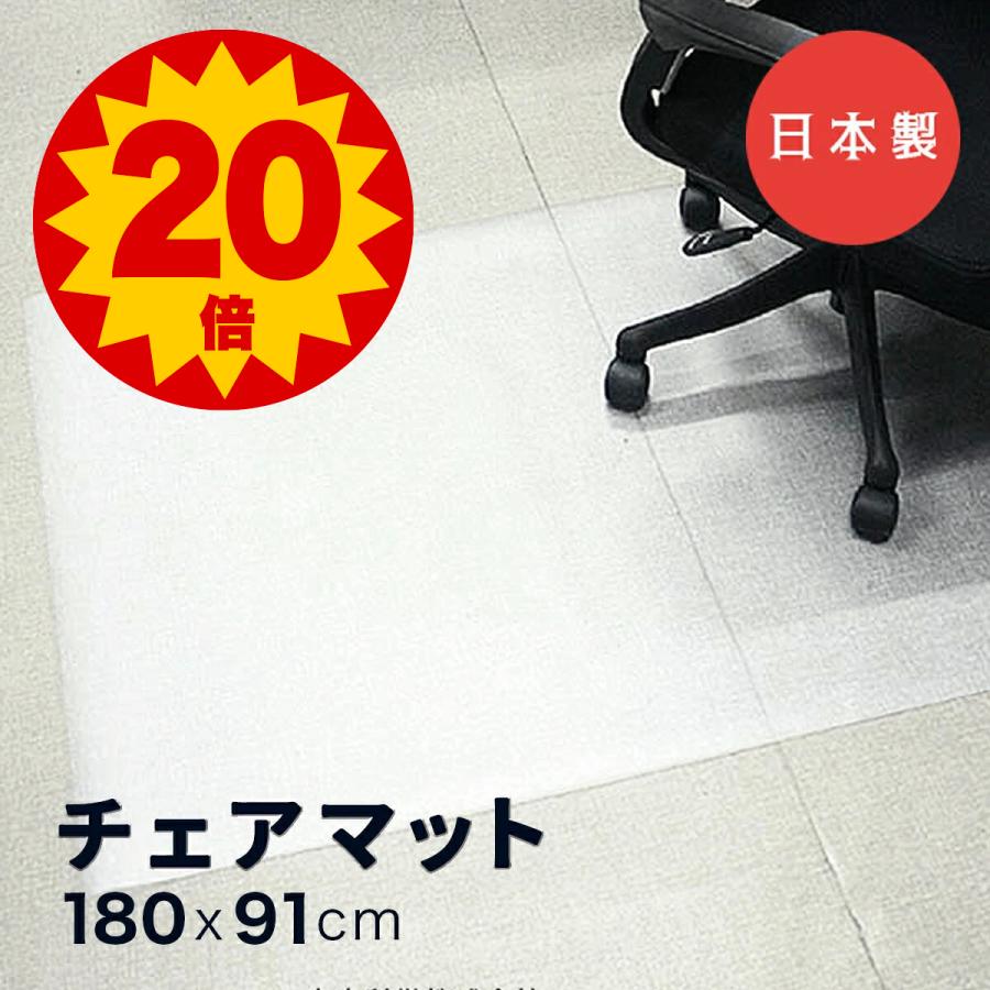 日本製  チェアマット 透明 約1800×910×1.5mm フロアシート 傷防止 デスク テーブル ソフトタイプ フローリング 冷蔵庫 キッチン の商品画像