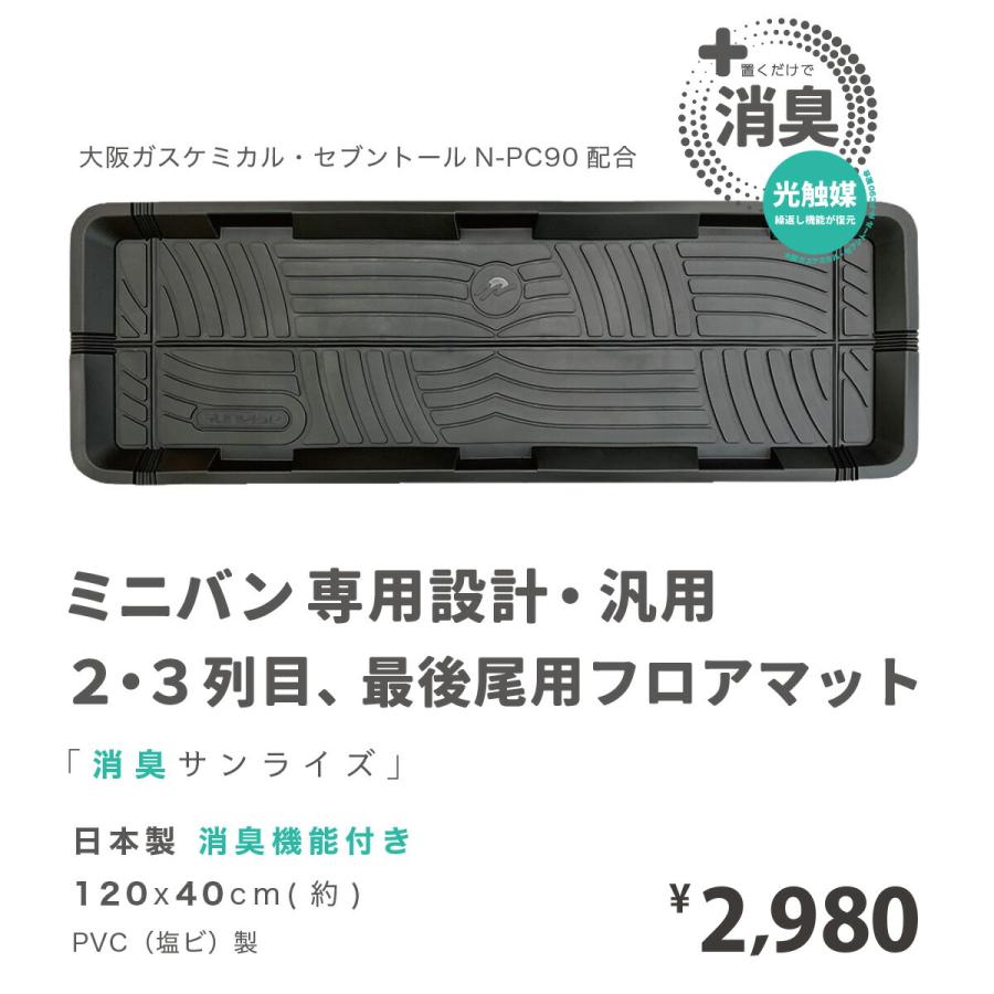 日本製 消臭ができるミニバン用 バケットマット フロアマット 3D 立体