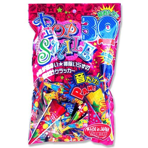 散らからない クラッカー 音だけ 結婚式 お誕生日 お祝い 二次会 イベント ポップスマイルクラッカー 30個入 K 1304 U Ca0156 パーティークラッカーのカネコ 通販 Yahoo ショッピング