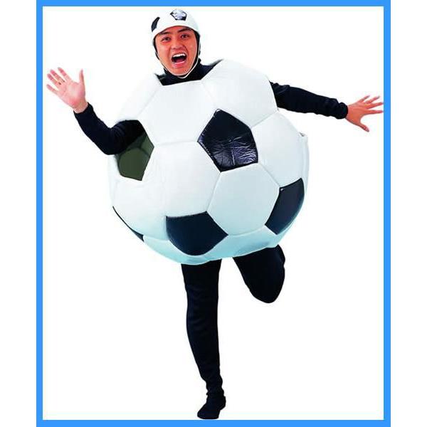 サッカー コスプレ 日本応援 衣装 コスチューム イベント/ サッカーボールマン帽子付 (A-9002_994260)u89 b19｜p-kaneko