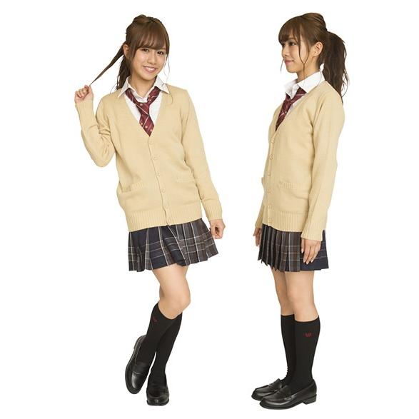 制服 カーディガン レディース ベージュ スクール 学生服 高校 OL 看護婦 ナース/ ティーンズエバー カーディガン ベージュ Mサイズ  (A-1362_837923)｜p-kaneko｜04