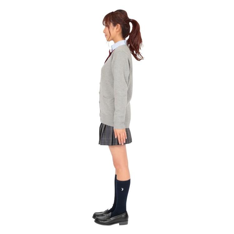 制服 カーディガン グレー 女子高生 レディース 上着 OL 学生服 看護婦 ナース/ ティーンズエバー カーディガン 杢グレー LLサイズ  (A-1447_864264)｜p-kaneko｜06