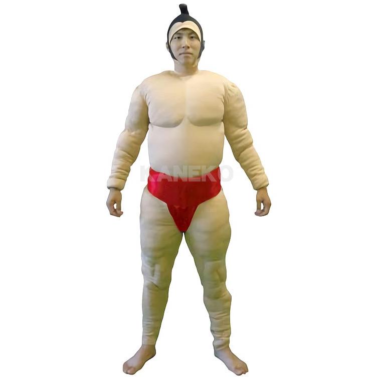 相撲スーツ 赤 /相撲 コスプレ 力士 着ぐるみ まわし ブラック 衣装