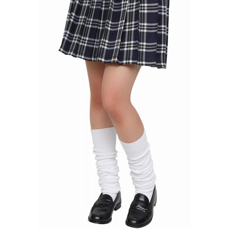 ルーズソックス ギャル 靴下 白 ソックス 制服 学生 スクール コスプレ