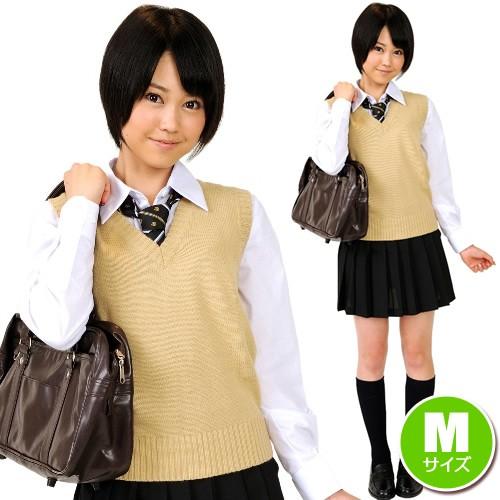制服 ベスト スクールベスト スクールニット Vネック 無地 高校 私服校