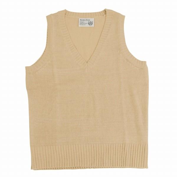制服 ベスト スクールベスト スクールニット Vネック 無地 高校 私服校