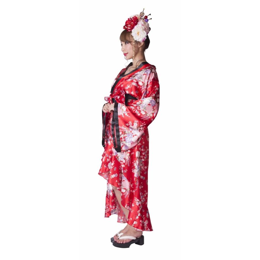 花鳥風月 着物 花赤 /着物 花魁 コスプレ 和柄 コスチューム 衣装
