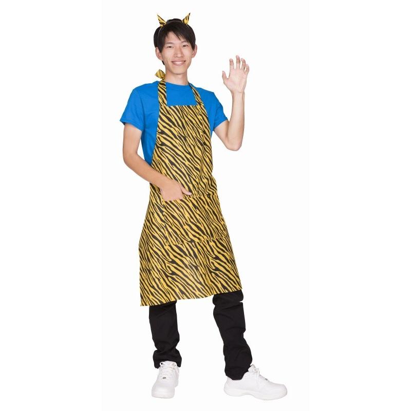 1点までメール便も可能) ツノ付き鬼エプロンセット /鬼 コスプレ 節分