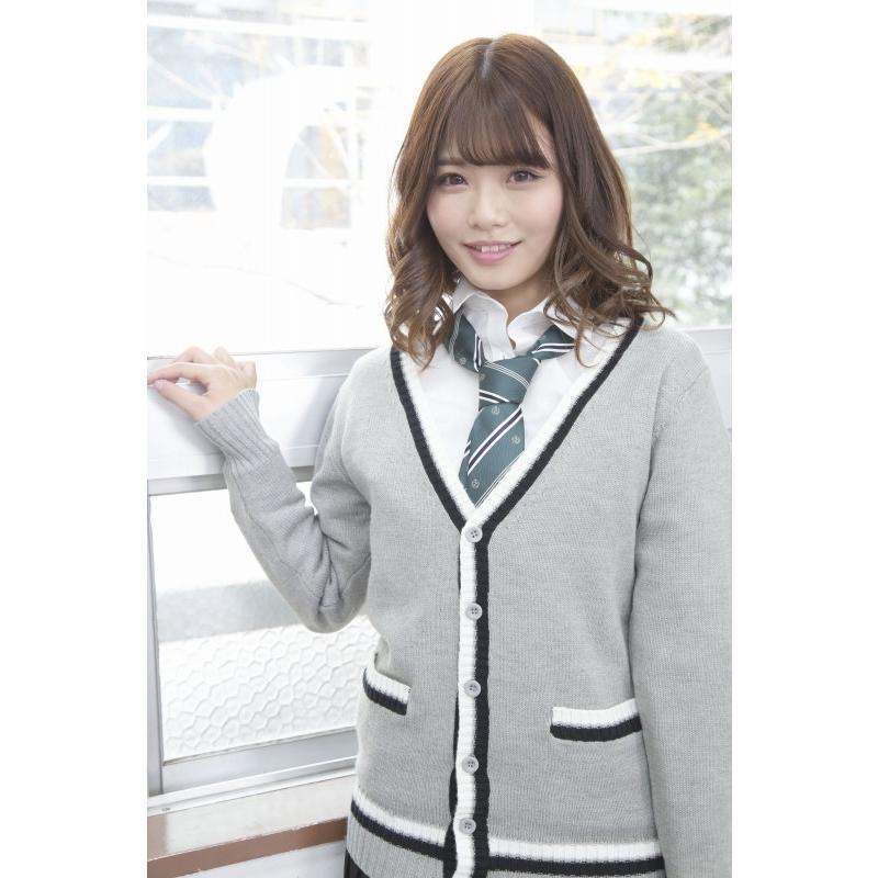 制服 スクール カーディガン ライン入り 制服 スクールニット 学生服 OL JK/ ティーンズエバー カーディガン ライン LLサイズ(杢グレー) (A-1857_879572) |  | 08