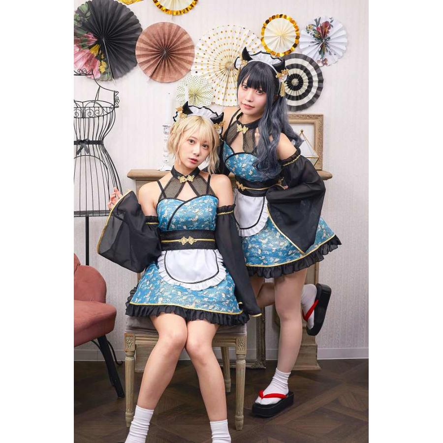 SugarWhip 鬼和メイド /鬼 コスプレ 節分 和風 コスチューム SugarWhip 鬼和メイド /鬼 コスプレ 節分 和風 コスチューム