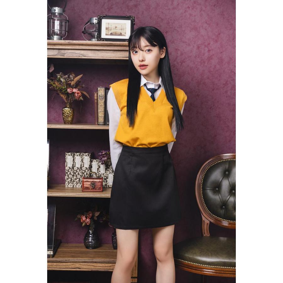 オルチャンセーラー ニットベスト イエロー×ブラック /韓国 制服