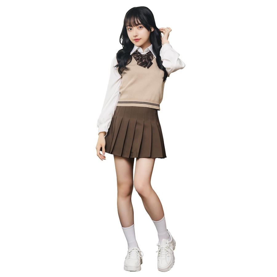 Sienne ベスト　韓国 チェックレイヤードニットベスト｜ベスト｜韓国ファッション通販