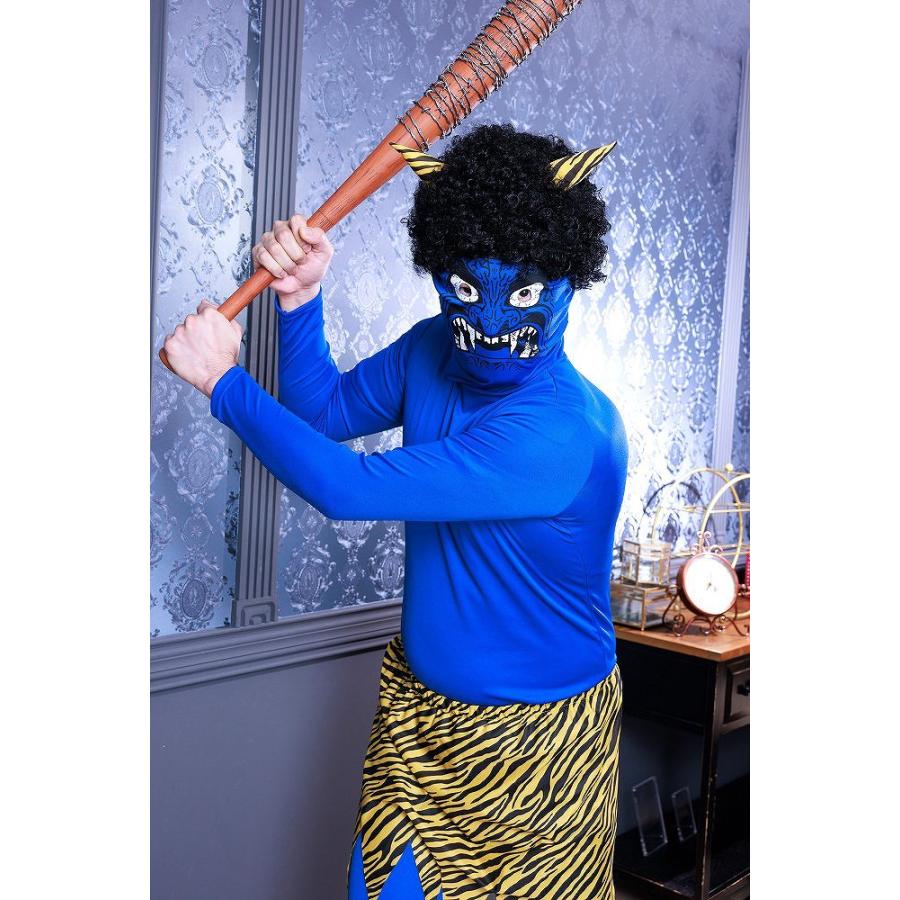 怖すぎる青鬼 /鬼 コスプレ 節分 衣装 青オニ コスチューム 雷様