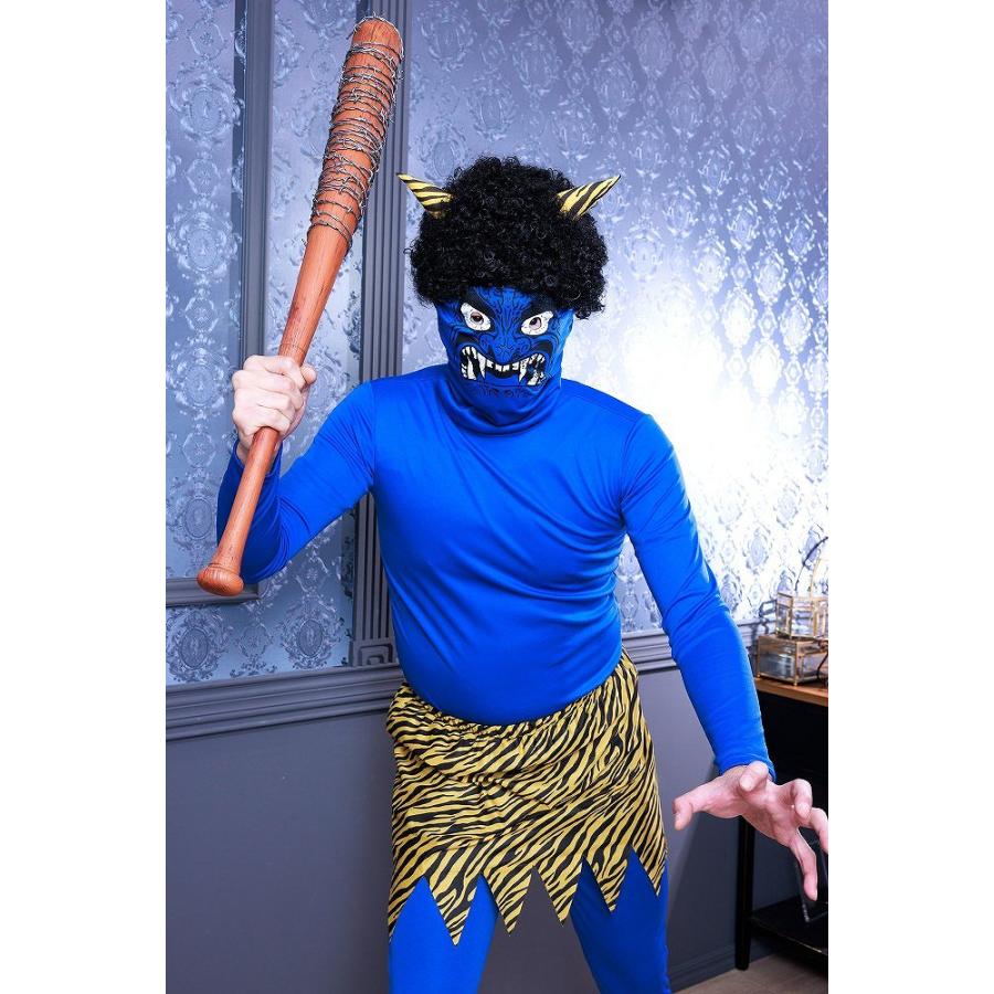 怖すぎる青鬼 /鬼 コスプレ 節分 衣装 青オニ コスチューム 雷様