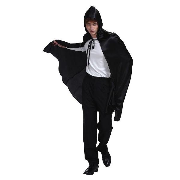 ブラックマント 黒/ マント コスプレ ハロウィン衣装 男性用 大人