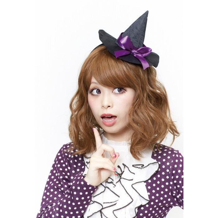 ウィッチカチューシャ パープル /魔女 コスプレ カチューシャ 髪飾り