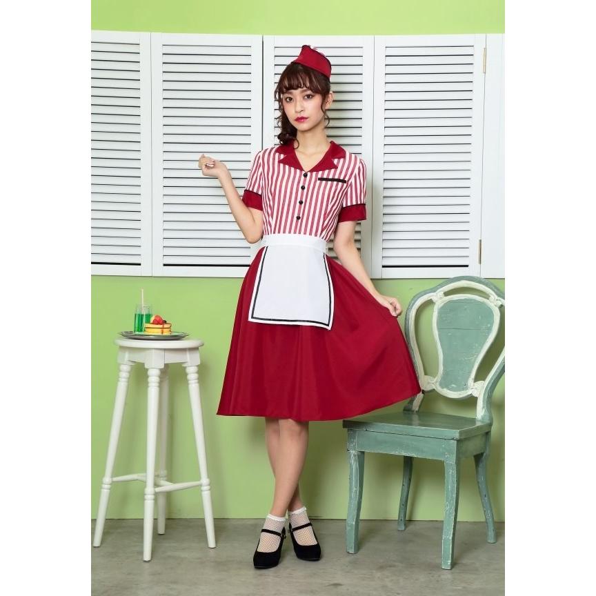 ダイナー コスプレ カフェ 店員 コスチューム 女性用 ハロウィン