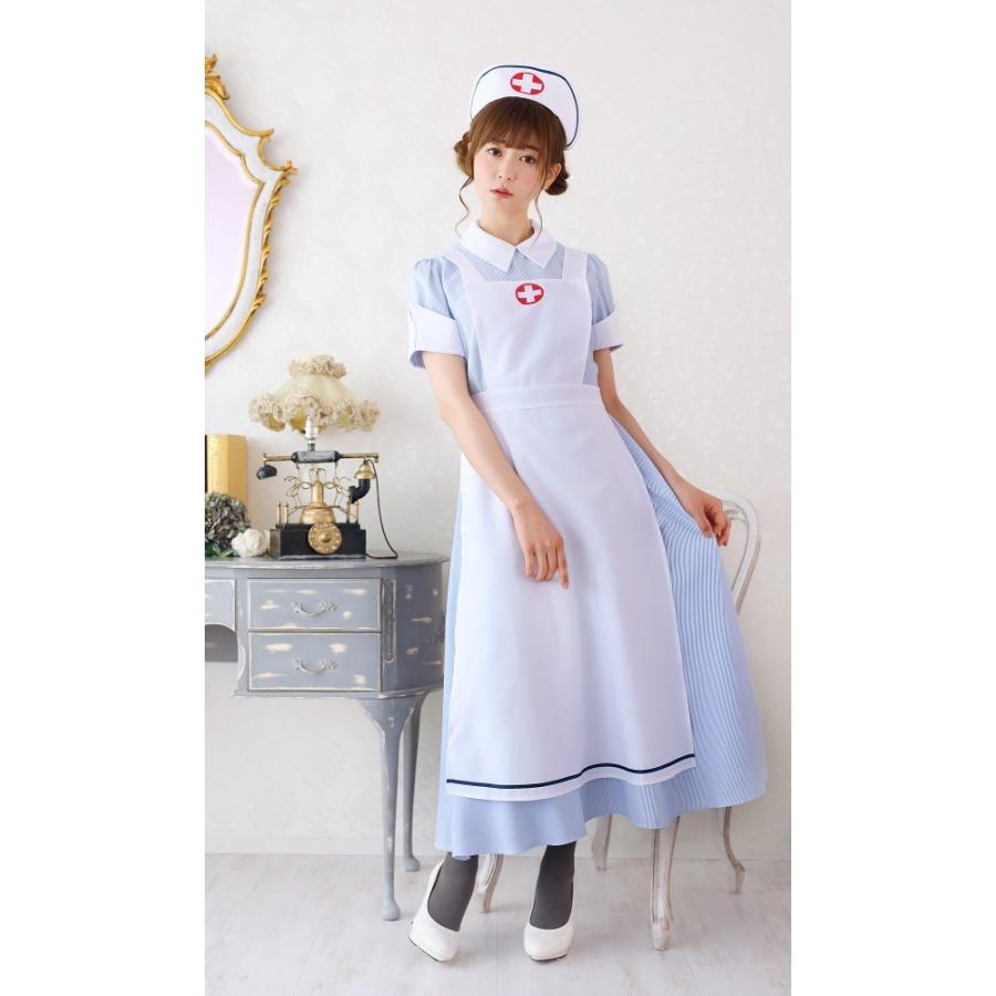 ナース コスプレ 看護婦 コスチューム ハロウィン 女性 衣装 イベント 仮装 レディース ロングスカート/ クラシカル ヴィンテージナース ...