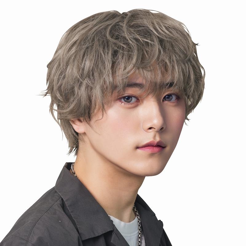 WIGGY RICHメンズ ニュアンスパーマ(アッシュベージュ)　      /メンズウィッグ 男性用 かつら ファッションウィッグ 男装用 仮装 イベント(_912149) |  | 01