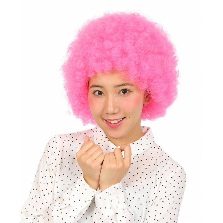 カツランド アフロ ピンク/      アフロヘアー ウィッグ かつら イベント 余興 ダンス コスプレ 祭り 仮装グッズ ハロウィン (C-0696_871460) |  | 05