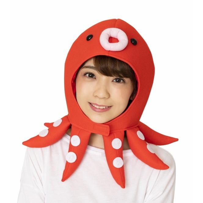 かぶりもん タコのかぶりもの      /タコ コスプレ 仮装 マラソン なりきり ハロウィン 演劇 お遊戯 舞台劇 イベント (C-0816_890317) |  | 12