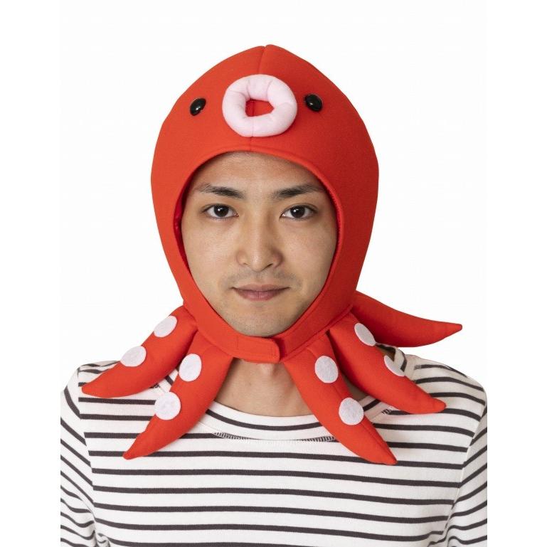 かぶりもん タコのかぶりもの      /タコ コスプレ 仮装 マラソン なりきり ハロウィン 演劇 お遊戯 舞台劇 イベント (C-0816_890317) |  | 08