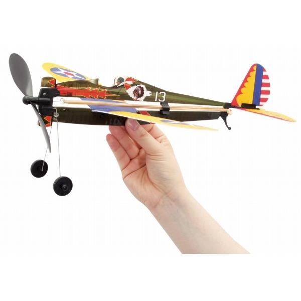 アビエイター ボーイングP-26   /ゴム飛行機 子供 飛行機 おもちゃ 玩具 プレーントイ ゴム動力飛行機 紙飛行機 (B-2874_055606)｜p-kaneko｜04