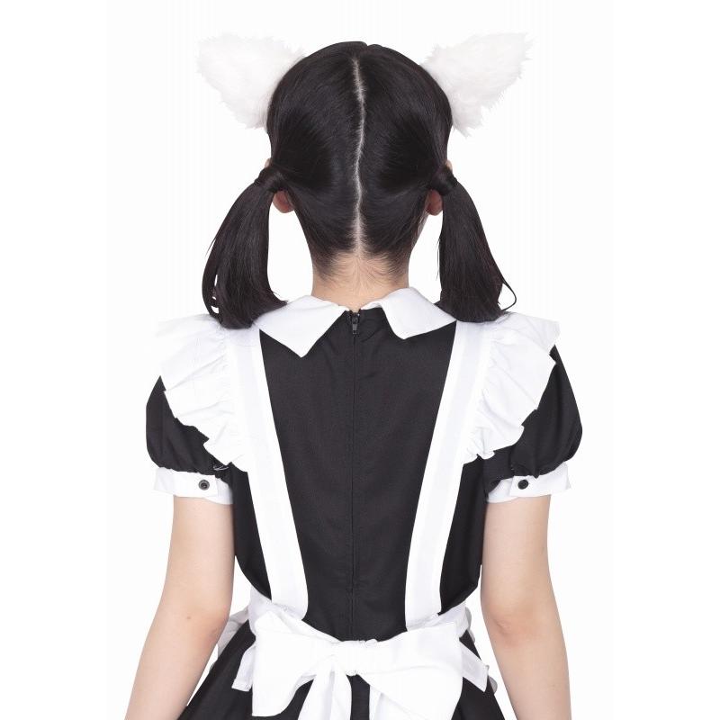4点までメール便も可能) けもみみピン ホワイトキャット /白猫 ネコ 耳