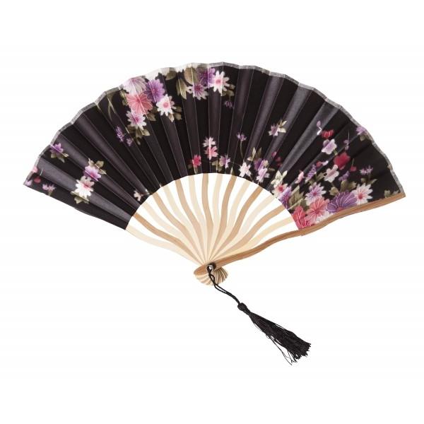 特大 扇 飾りディスプレイ 花鳥風月 お洒落 雑貨 希少 6点までメール便も可能) 花鳥風月 扇子 黒 /扇子 花魁 コスプレ 和柄