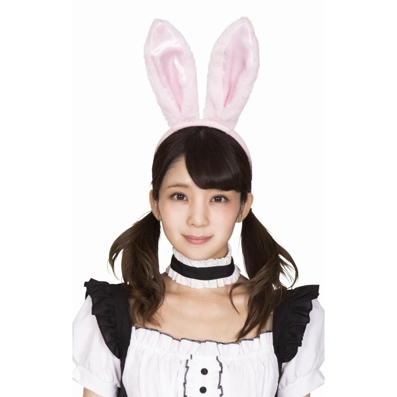 1点までメール便も可能) うさ耳カチューシャ ピンク×ピンク